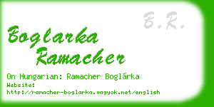 boglarka ramacher business card